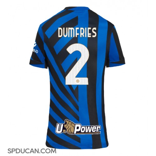 Zenski Nogometni Dres Inter Milan Denzel Dumfries #2 Domaci 2024-25 Kratak Rukav